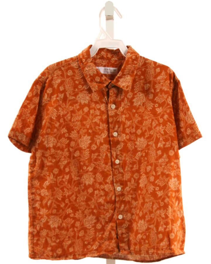 ZARA  ORANGE  FLORAL  DRESS SHIRT