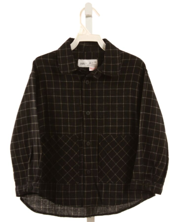 ZARA  BLACK  WINDOWPANE  DRESS SHIRT