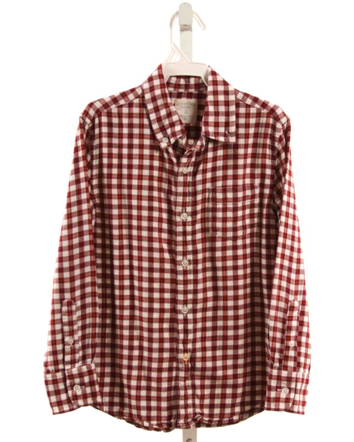 CREWCUTS  MAROON FLANNEL PLAID  DRESS SHIRT