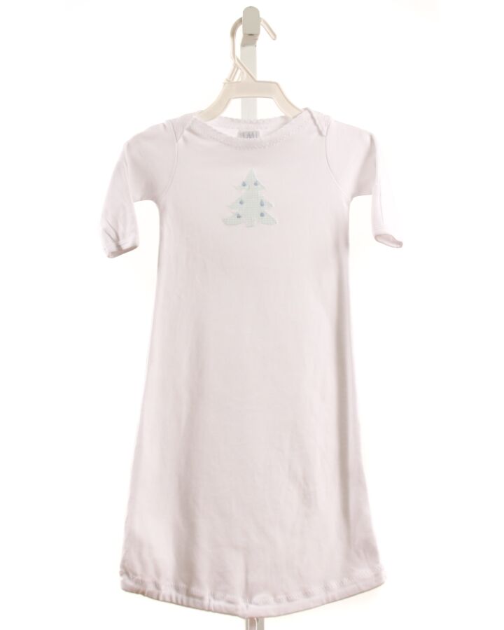 JJ GOWN  WHITE   APPLIQUED LAYETTE