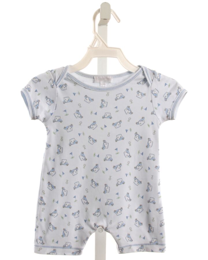 MAGNOLIA BABY  LT BLUE    KNIT ROMPER