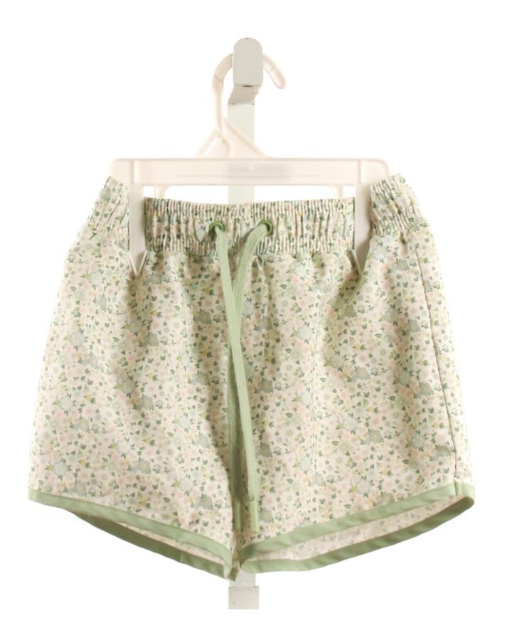 MINNOW  GREEN  FLORAL  SWIM TRUNKS