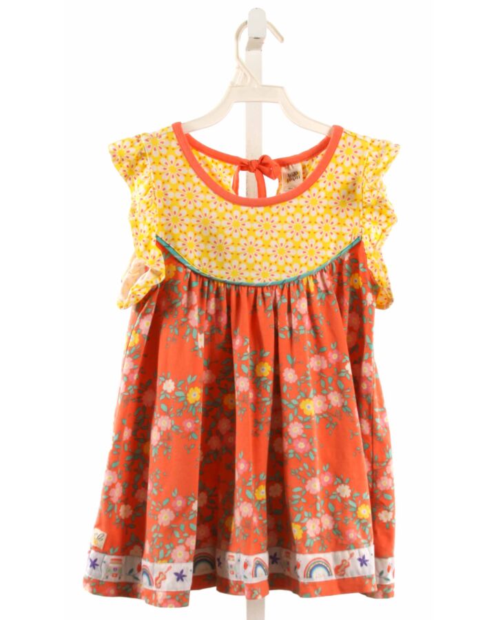 WILD FLOWERS  ORANGE  FLORAL  SLEEVELESS SHIRT