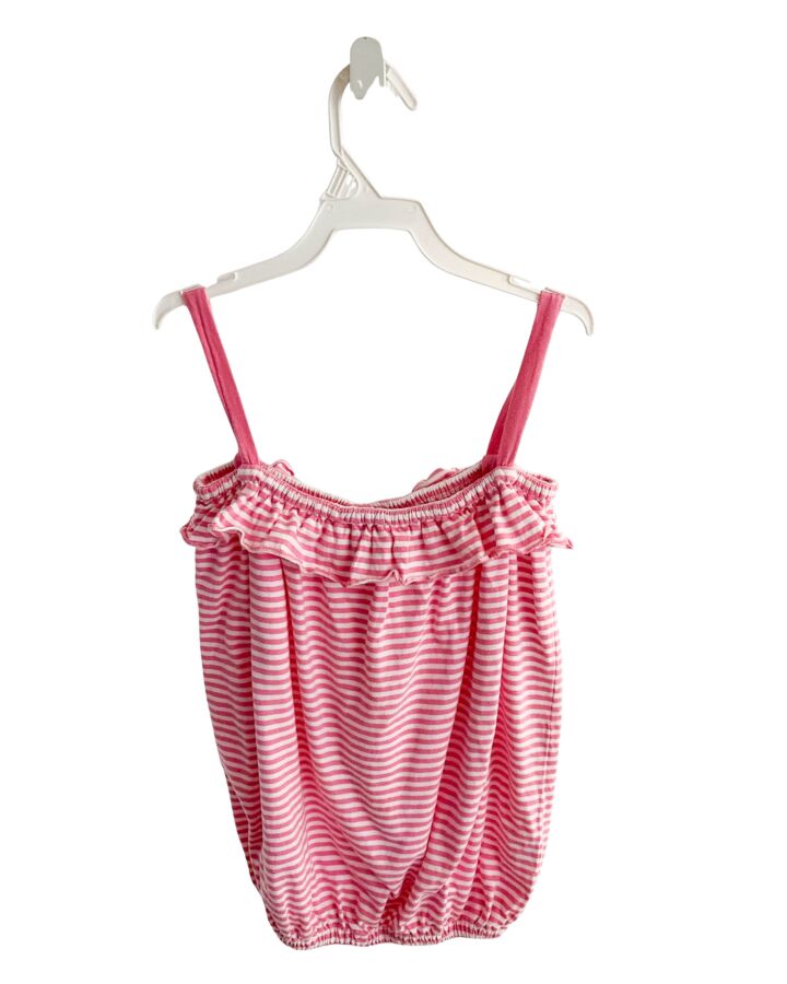 LITTLE ENGLISH  PINK KNIT STRIPED  SLEEVELESS SHIRT