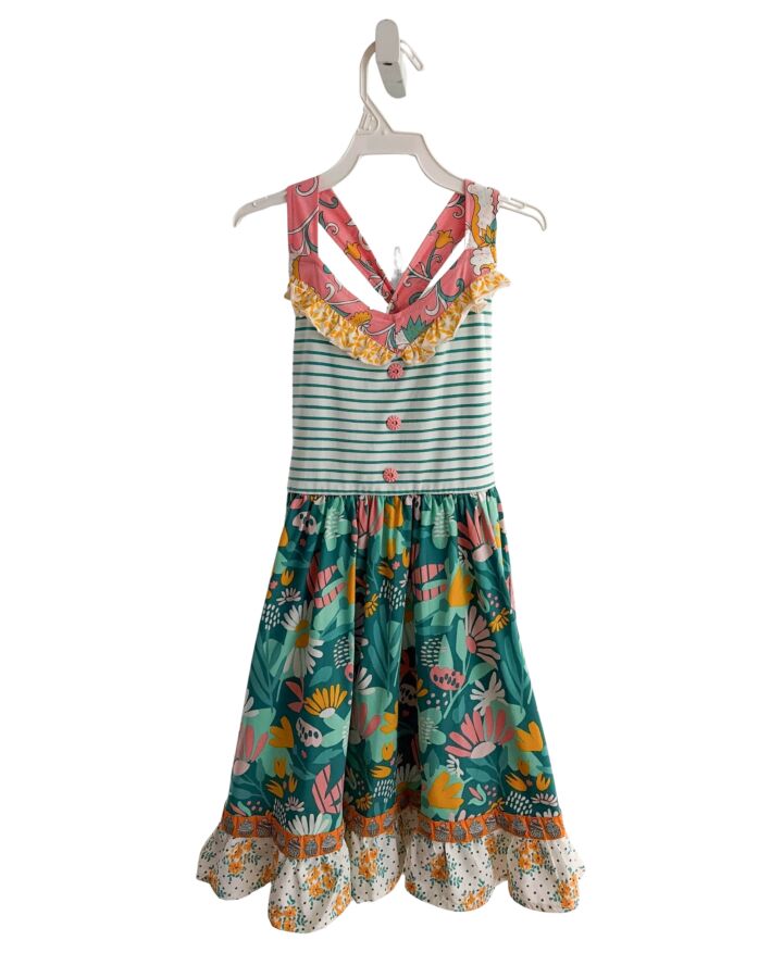 WILD FLOWERS  GREEN  FLORAL  KNIT DRESS