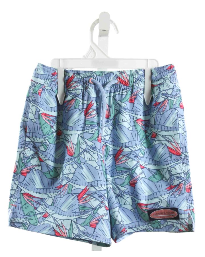 VINEYARD VINES  BLUE   PRINTED DESIGN SWIM TRUNKS