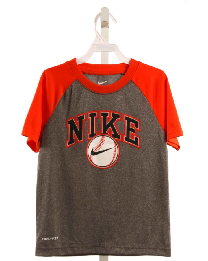 NIKE  GRAY   PRINTED DESIGN T-SHIRT