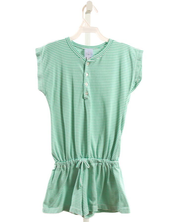 BELLA BLISS  MINT  STRIPED  KNIT ROMPER