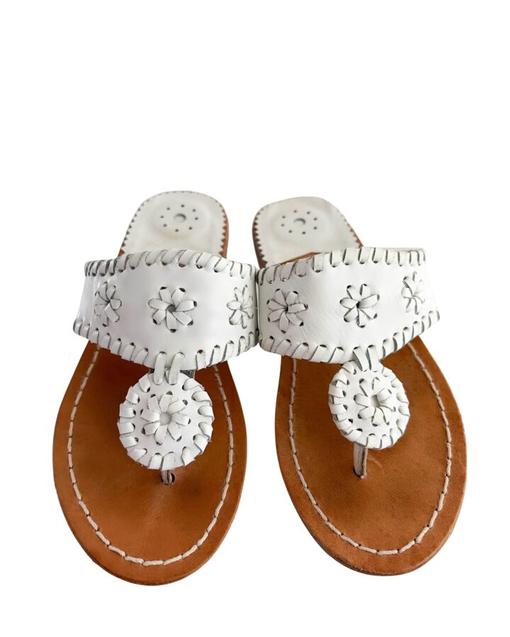 JACK ROGERS WHITE SANDALS  *EUC SIZE CHILD 1