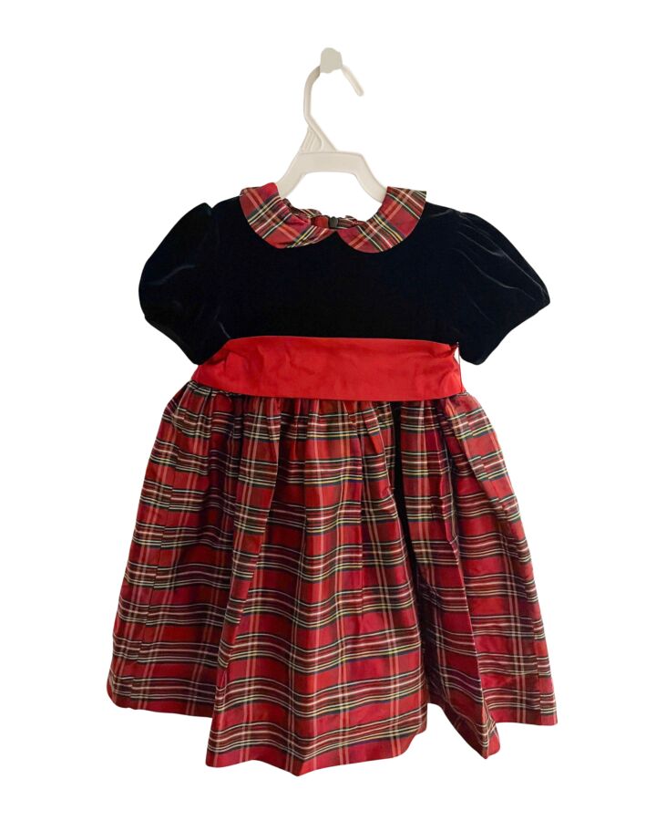 VIVE LA FETE  RED VELVET PLAID  PARTY DRESS