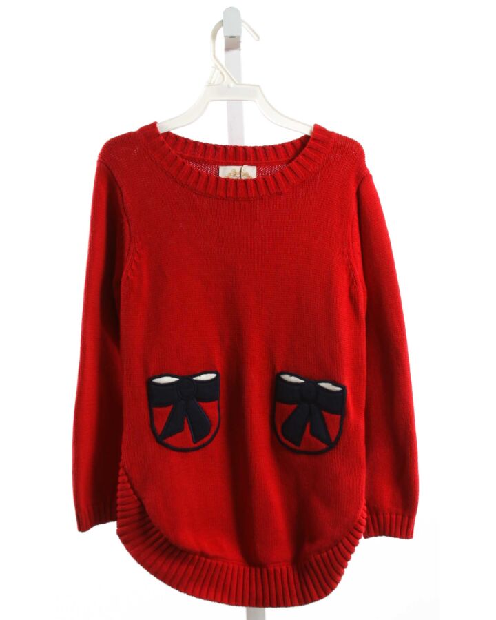THE BEAUFORT BONNET COMPANY  RED   APPLIQUED SWEATER