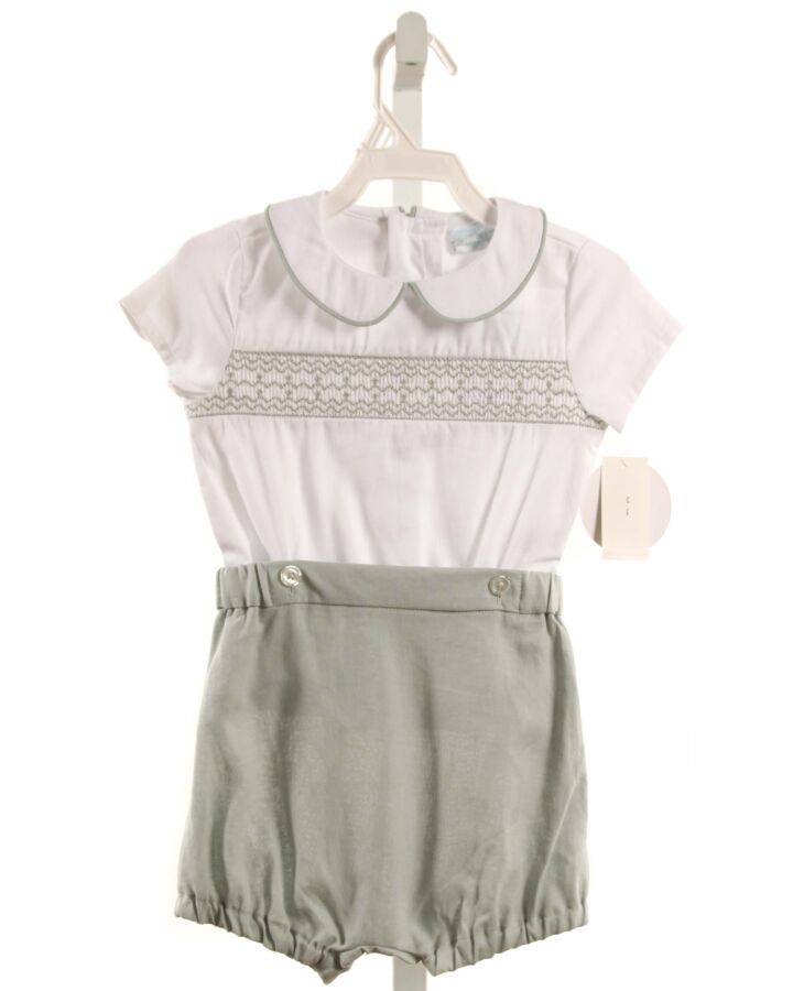 EDGEHILL COLLECTION  GRAY   SMOCKED SHORTALL