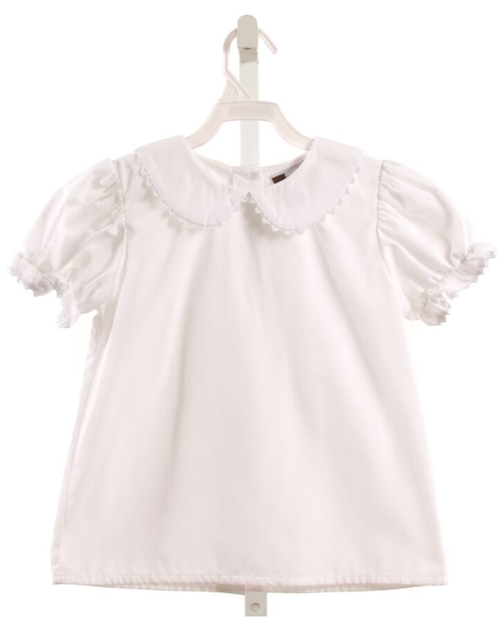 BANANA SPLIT  WHITE    SHIRT-SS WITH RIC RAC