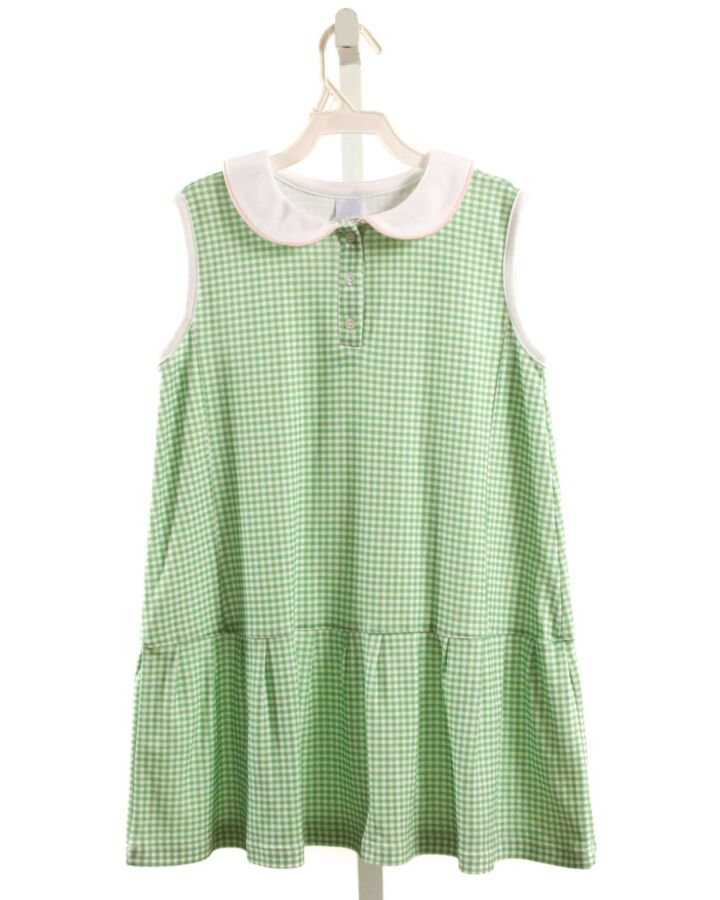 WILLOW  GREEN  GINGHAM  KNIT DRESS