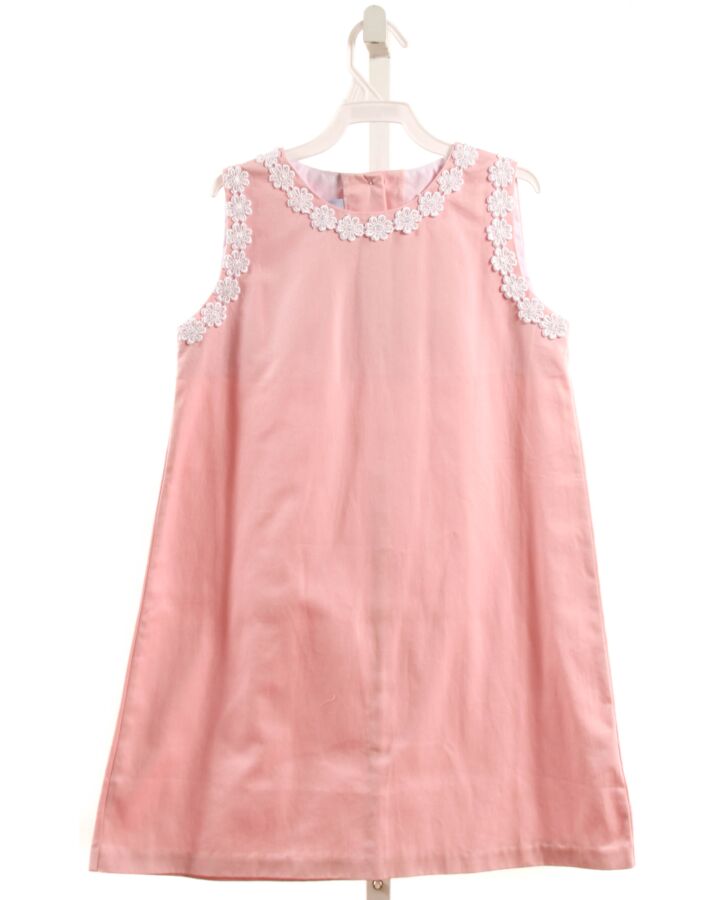 LITTLE ENGLISH  PINK  FLORAL APPLIQUED DRESS