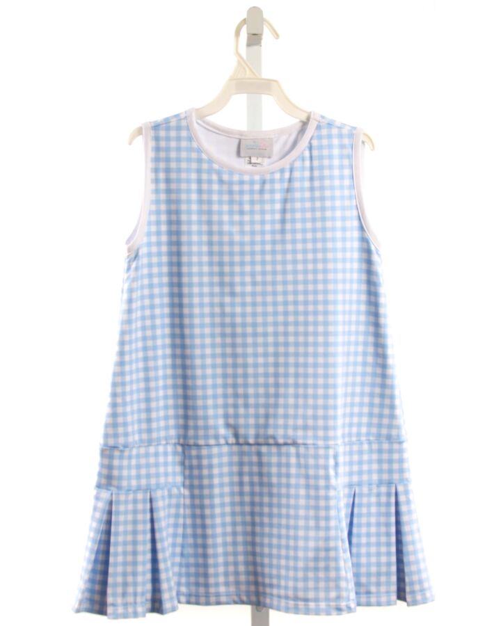 JAMES & LOTTIE  LT BLUE  GINGHAM  KNIT DRESS