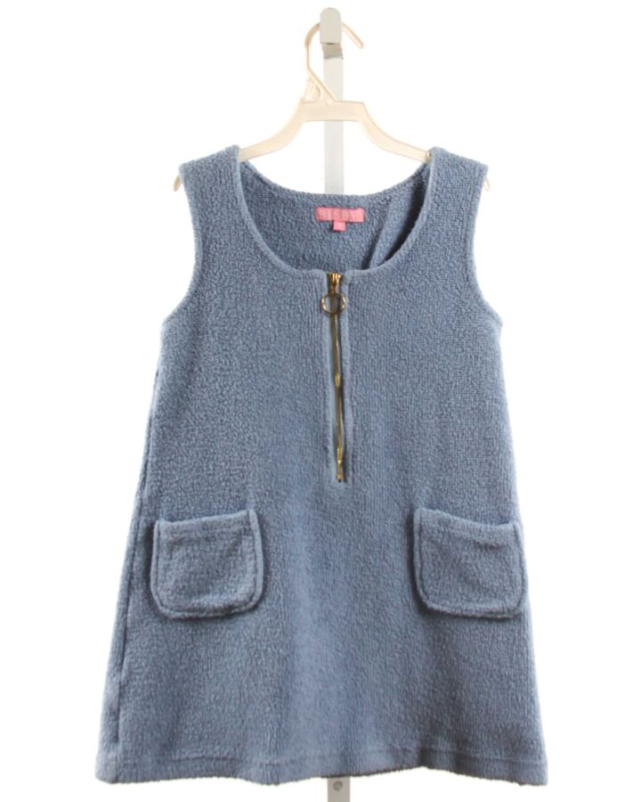 BISBY BY LITTLE ENGLISH  BLUE TERRY CLOTH   KNIT DRESS