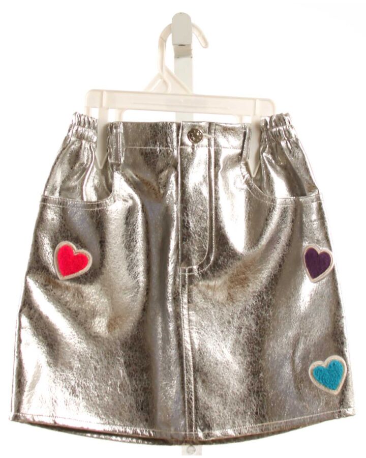 SARA SARA  SILVER   APPLIQUED SKIRT