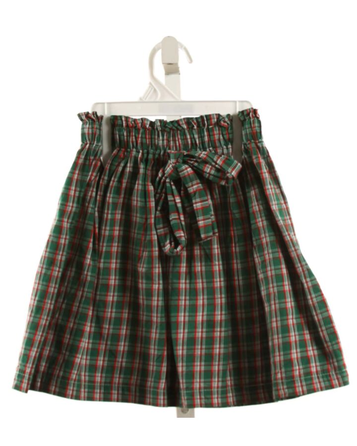 MARY & GRACE  GREEN  PLAID  SKIRT