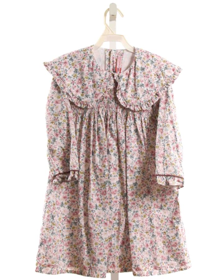 LA COQUETA  LT PINK  FLORAL SMOCKED DRESS
