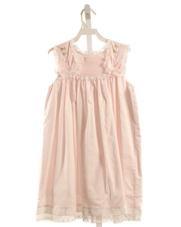 CECIL & LOU  LT PINK  FLORAL EMBROIDERED DRESS WITH LACE TRIM