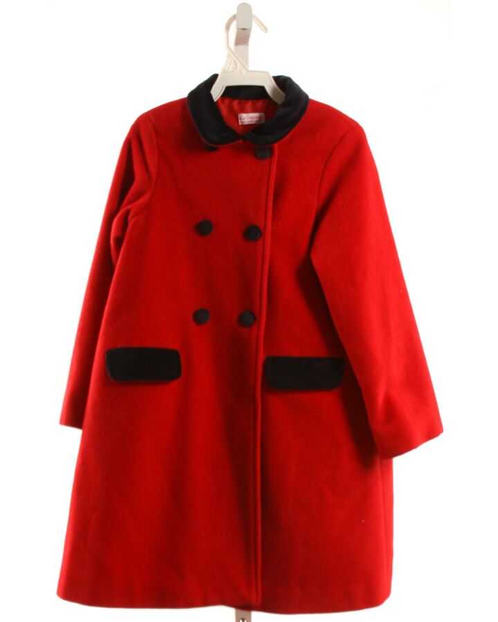 OSCAR DE LA RENTA  RED WOOL   DRESSY OUTERWEAR