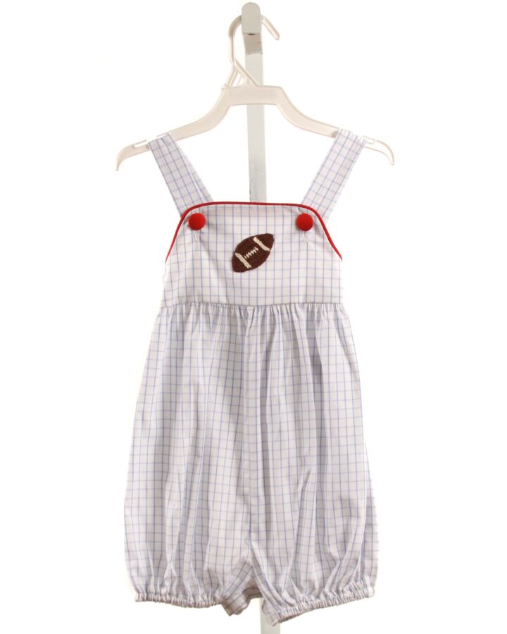 PBJ  BLUE  WINDOWPANE APPLIQUED JON JON