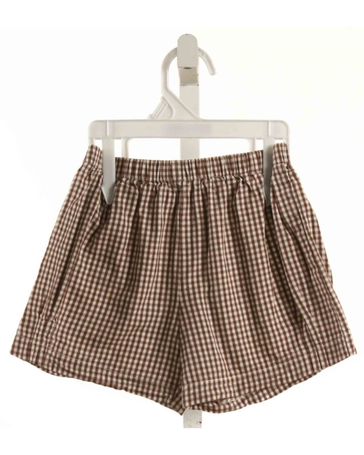 KATE & LIBBY  BROWN  GINGHAM  SHORTS