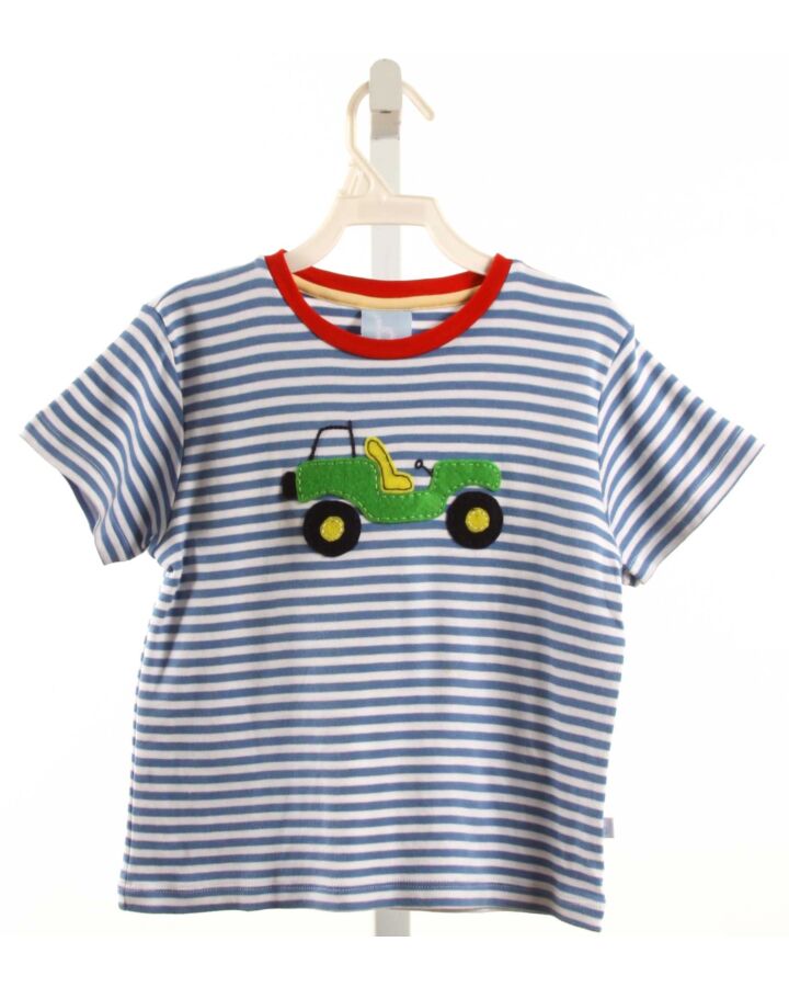 BELLA BLISS  BLUE  STRIPED APPLIQUED T-SHIRT