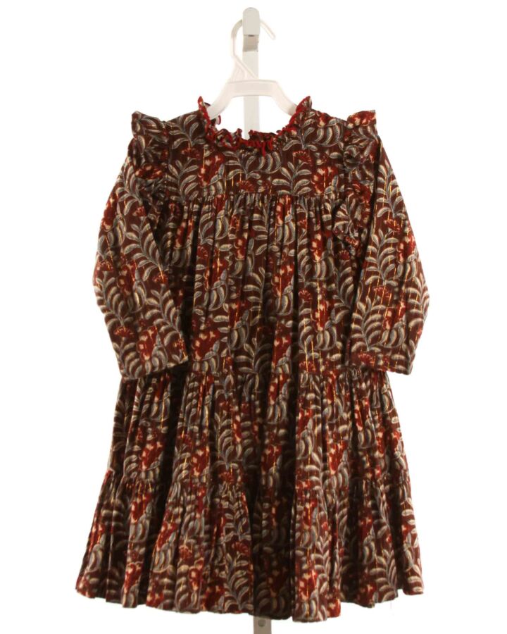 PINK CHICKEN  MAROON  FLORAL  DRESS