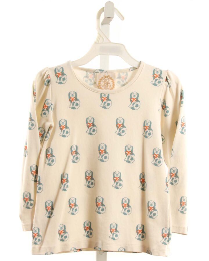 THE BEAUFORT BONNET COMPANY  IVORY  PRINT  KNIT LS SHIRT