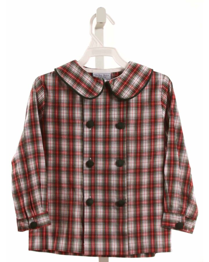 BAILEY BOYS  RED  PLAID  DRESS SHIRT
