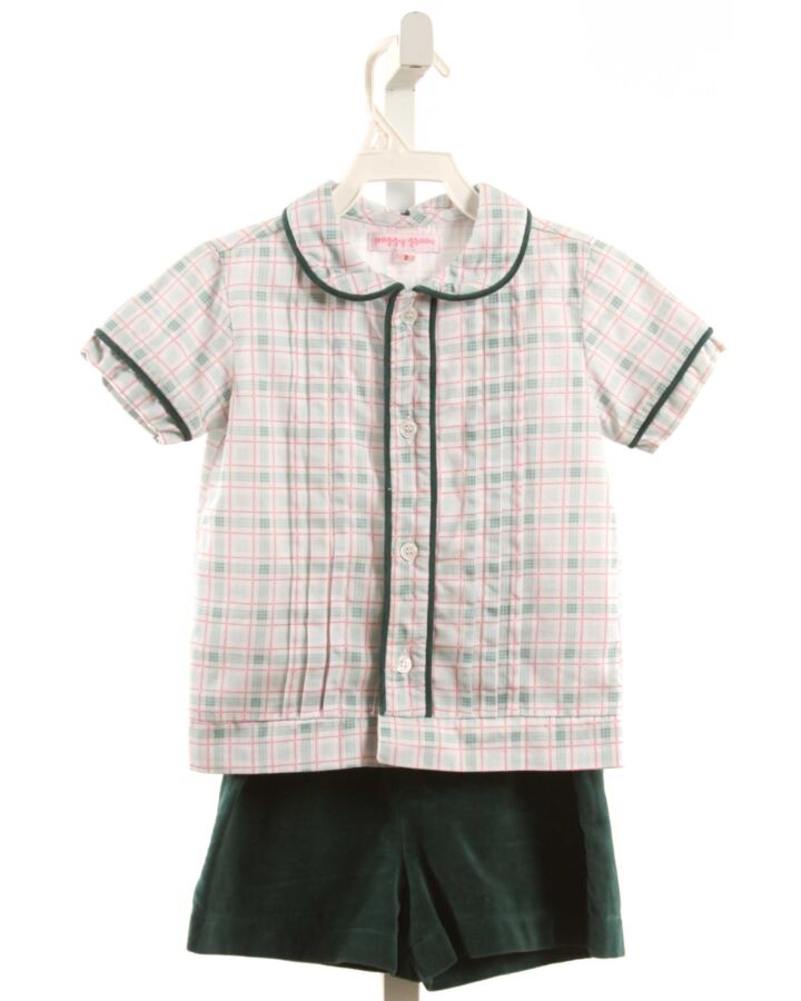 PEGGY GREEN  GREEN  PLAID  2-PIECE OUTFIT