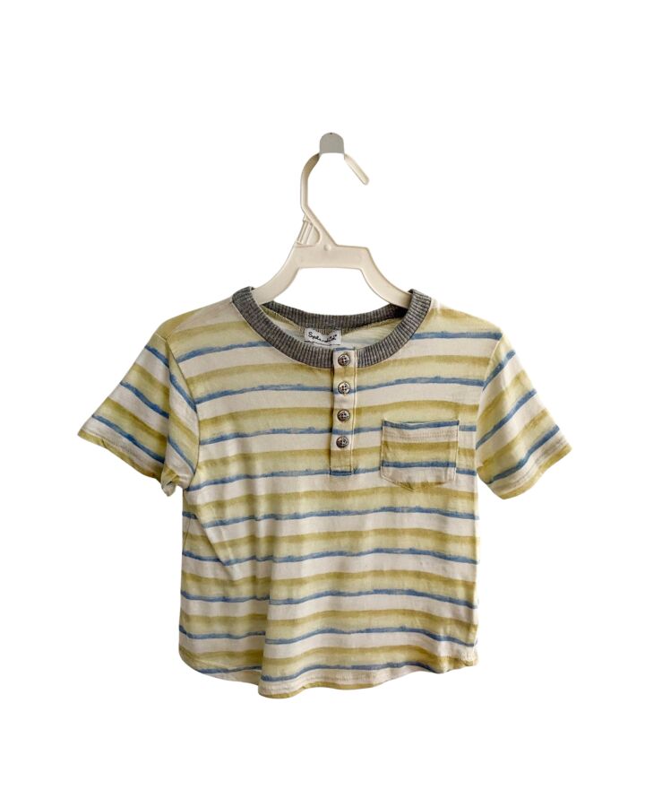 SPLENDID  LT GREEN  STRIPED  KNIT SS SHIRT