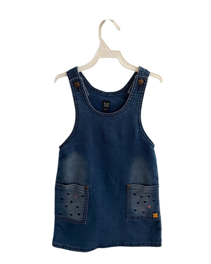DEUX PAR DEUX  DENIM   EMBROIDERED DRESS