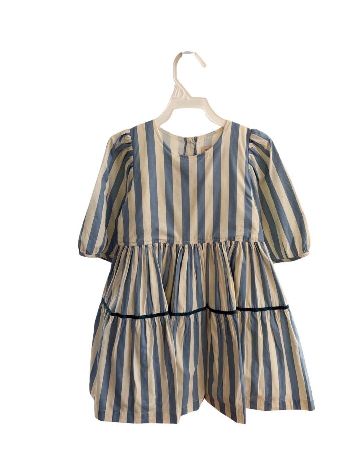 PINK CHICKEN  BLUE  STRIPED  DRESS