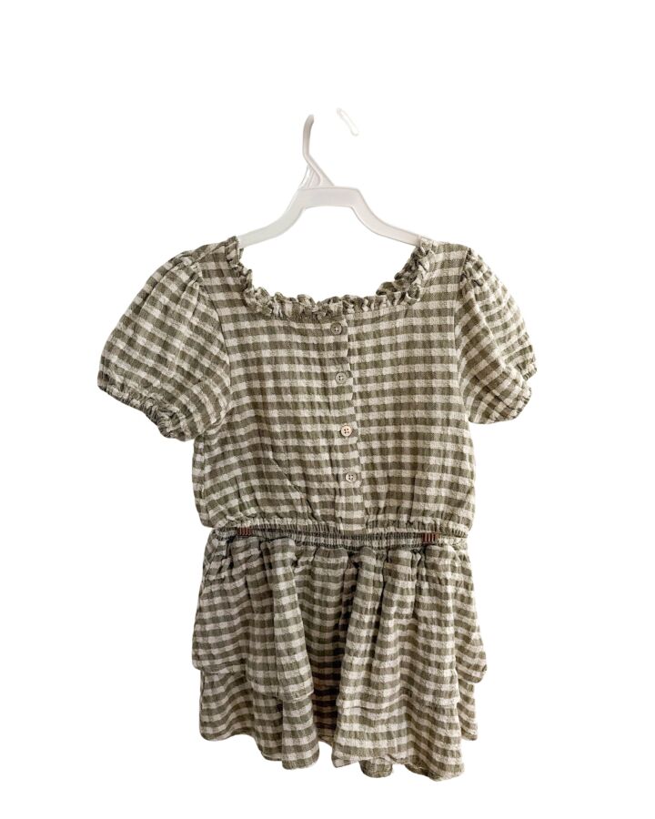 RYLEE & CRU  LT GREEN  GINGHAM SMOCKED 2-PIECE OUTFIT