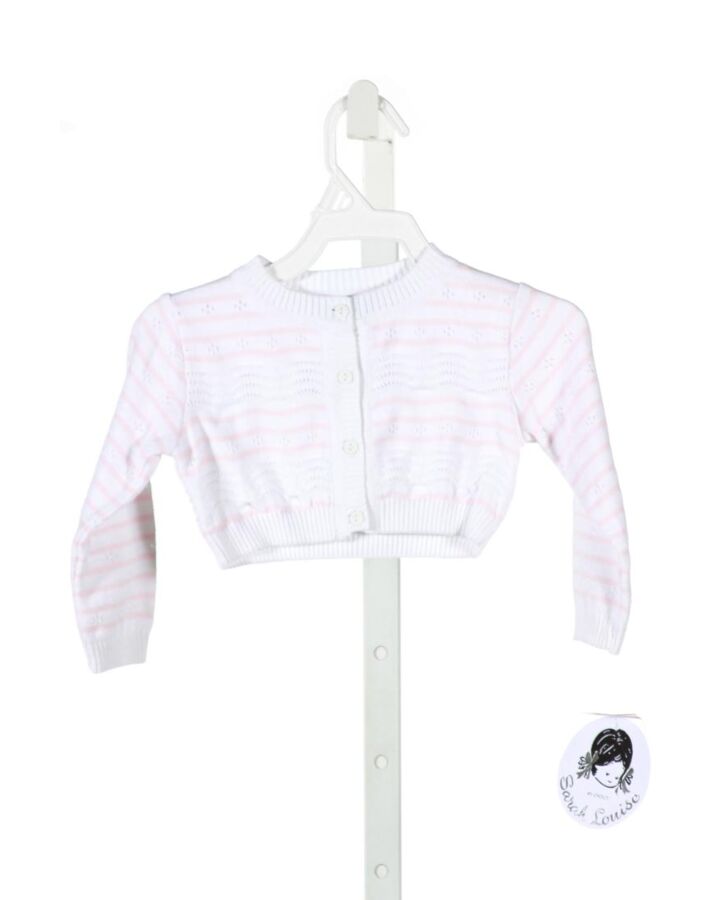 SARAH LOUISE  LT PINK  STRIPED  CARDIGAN 