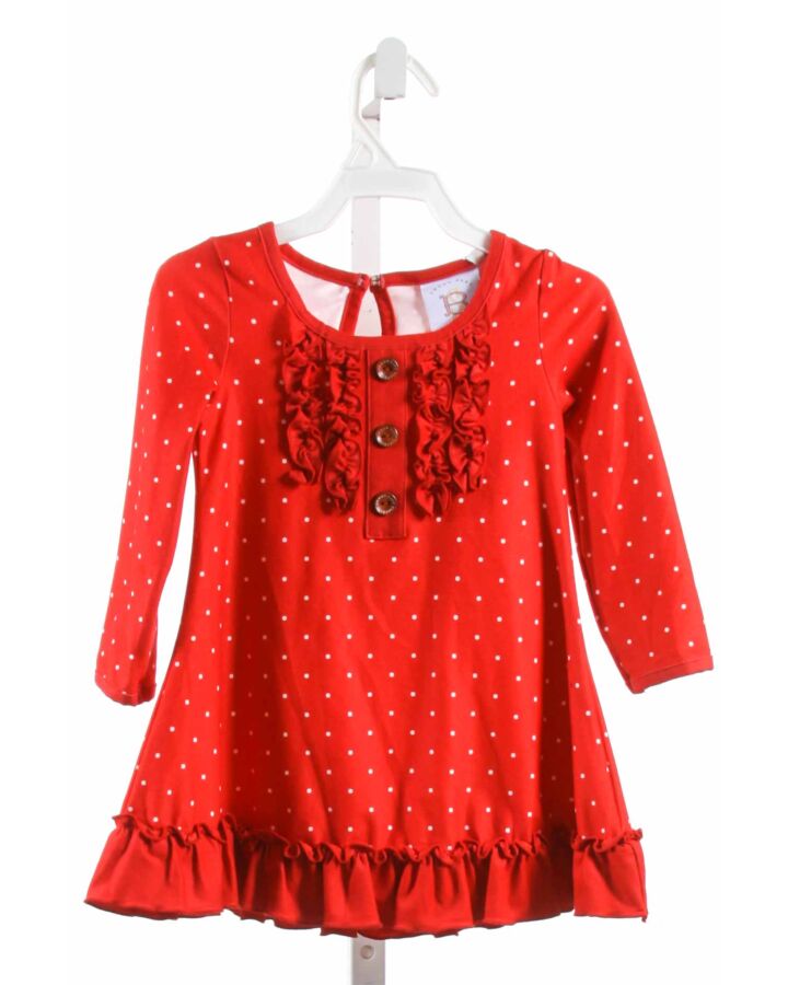 SWOON BABY  RED  POLKA DOT DRESS WITH RUFFLE