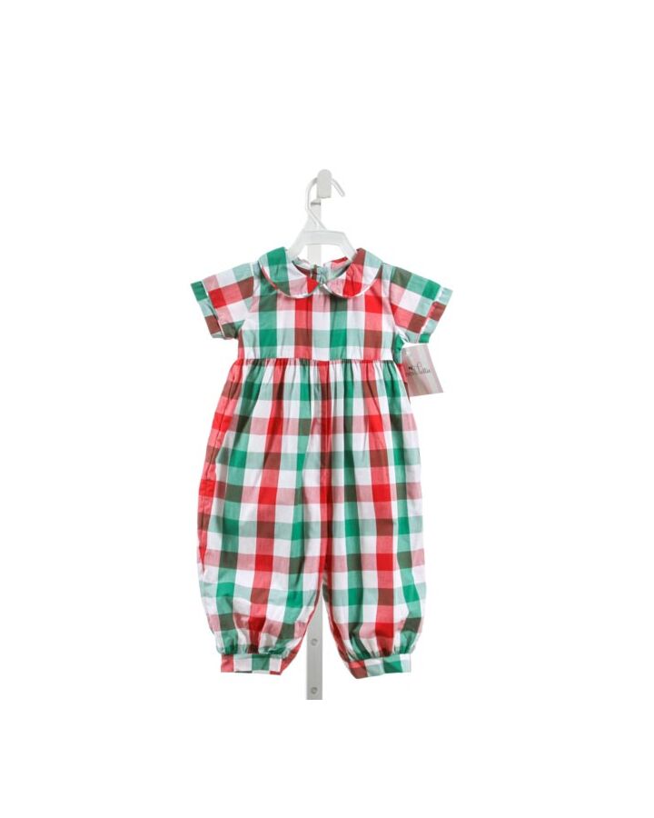 JAMES & LOTTIE  RED  PLAID  LONGALL/ROMPER 