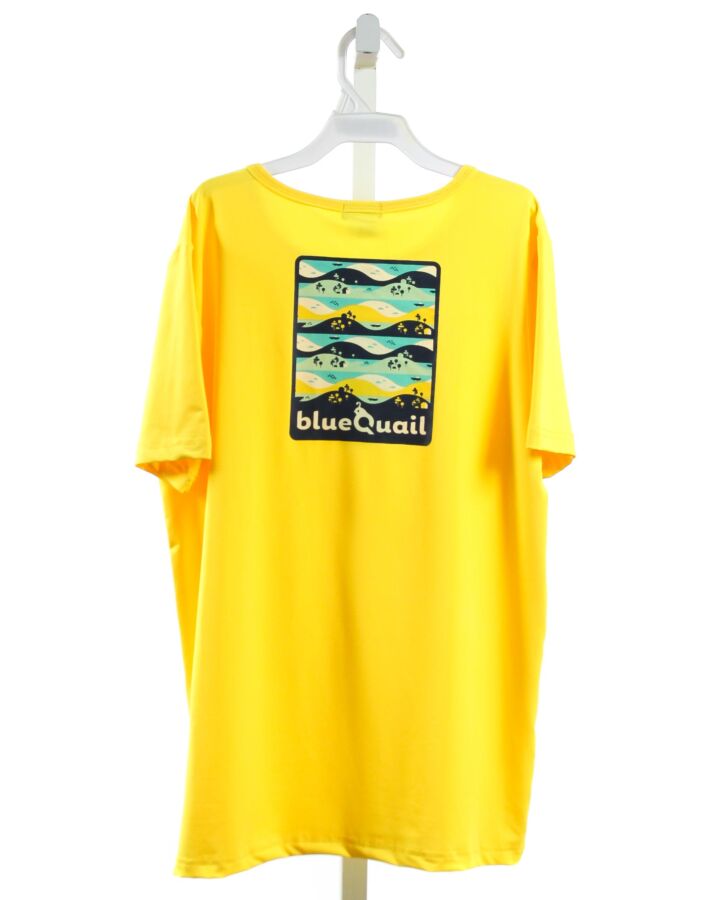 BLUE QUAIL  BRIGHT YELLOW  PRINTED DESIGN PERFORMANCE T-SHIRT