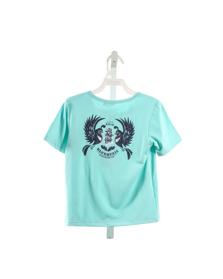 BLUE QUAIL  AQUA   PRINTED DESIGN PERFORMANCE T-SHIRT