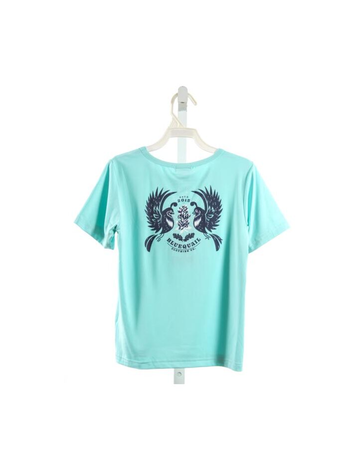 BLUE QUAIL  AQUA   PRINTED DESIGN PERFORMANCE T-SHIRT