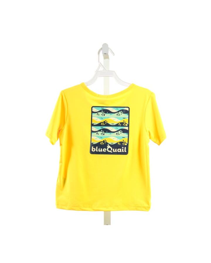 BLUE QUAIL  YELLOW   PRINTED DESIGN PERFORMANCE T-SHIRT