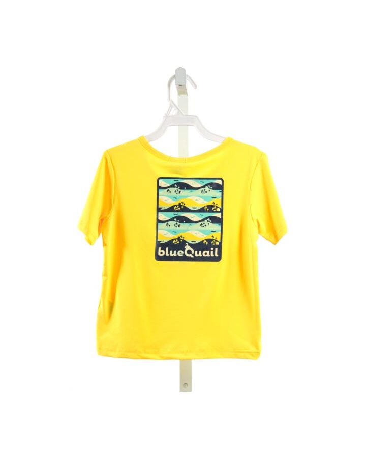 BLUE QUAIL  YELLOW   PRINTED DESIGN PERFORMANCE T-SHIRT