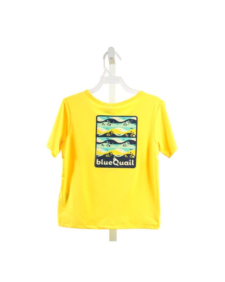 BLUE QUAIL  YELLOW   PRINTED DESIGN PERFORMANCE T-SHIRT