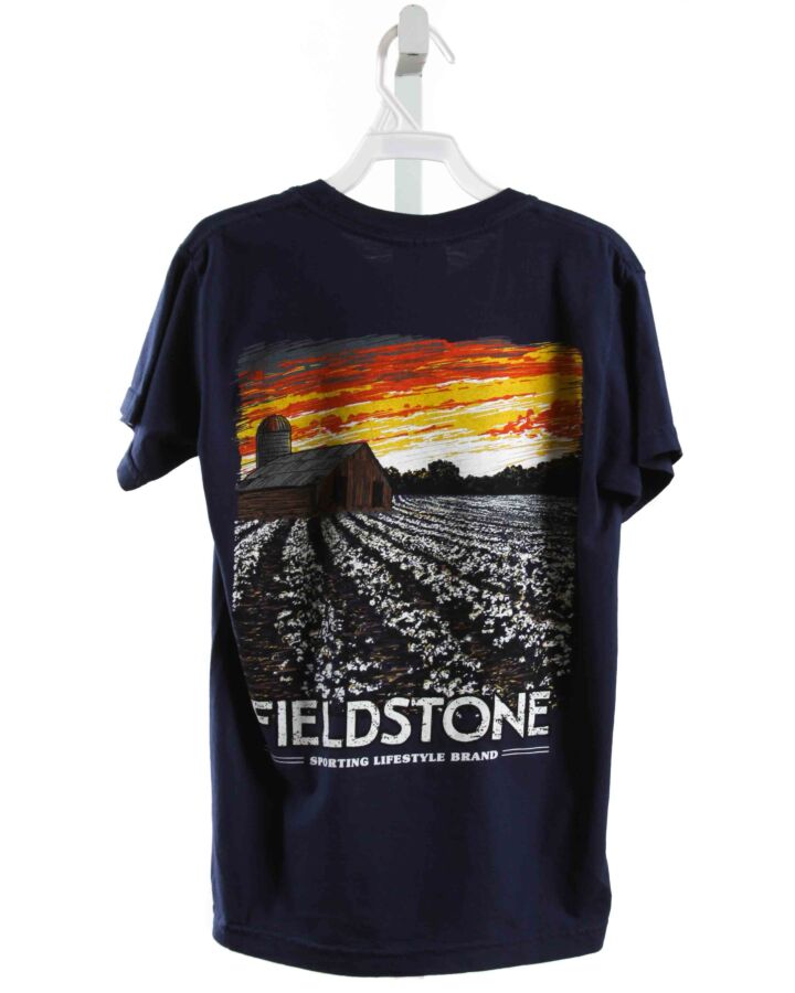 FIELDSTONE  NAVY   PRINTED DESIGN T-SHIRT