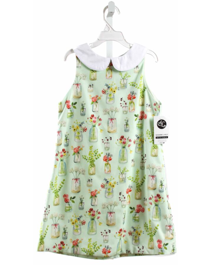 SUSANNE LIVELY  LT GREEN  FLORAL  DRESS