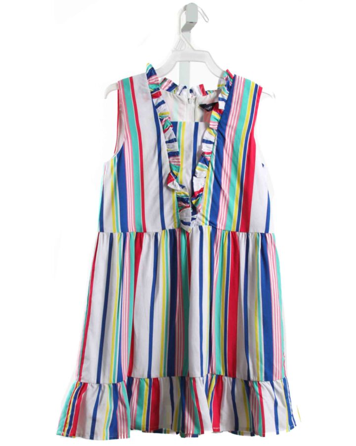 DUFFIELD LANE  MULTI-COLOR  STRIPED  DRESS WITH RUFFLE