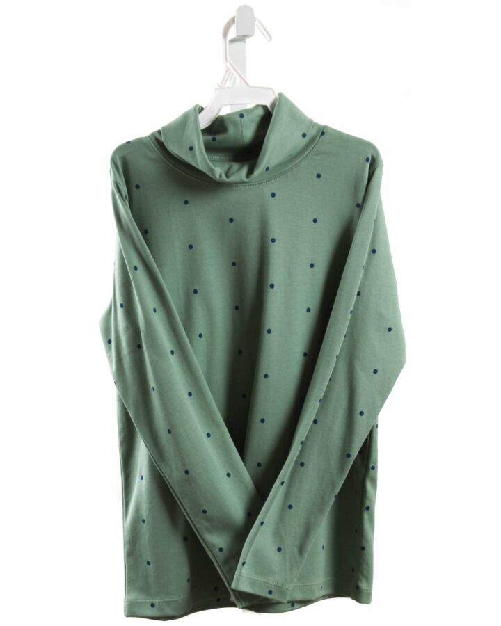 THE BEAUFORT BONNET COMPANY  GREEN  POLKA DOT  KNIT LS SHIRT